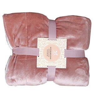Hřejivá luxusní beránková deka růžová Hřejivá luxusní beránková deka růžová