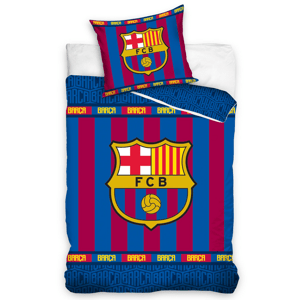 Bavlněné povlečení FC Barcelona 135x200cm Bavlněné povlečení FC Barcelona 140x200cm - 135 x 200 cm - 1 x polštář 1 x přikrývka - zip - Modrá