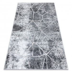 Moderní MEFE koberec  2783 Mramor - Strukturální, dvě úrovně rouna šedá (Velikost: 240x330 cm)