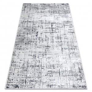 Moderní MEFE koberec  8722 Pásy vintage - Strukturální, dvě úrovně rouna šedá / bílá (Velikost: 120x170 cm)