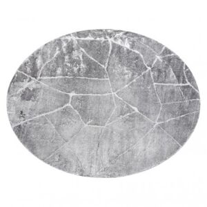 Moderní MEFE koberec kulatý 2783 Mramor - Strukturální dvě úrovně rouna tmavošedý (Velikost: kruh 160 cm)