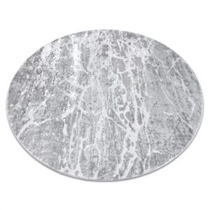 Moderní MEFE koberec kulatý 6182 Beton - Strukturální, dvě úrovně rouna šedá (Velikost: kruh 100 cm)
