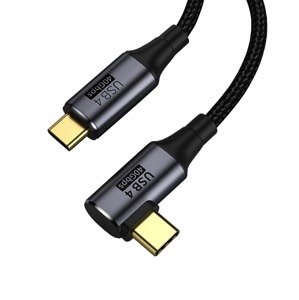 Kabel GEN 3x2 USB4™ 40Gbps 8K@60Hz Thunderbolt 3 zahnutý, 1,2m