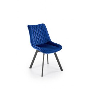 K520 nohy židle - černé, sedák - tmavě modrá