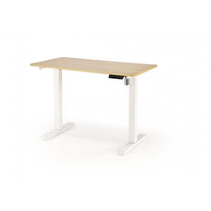Psací stůl B53 s funkcí nastavení výšky, zlatý dub / bílá