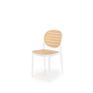 Židle K529 bílá / přírodní