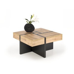 Deska konferenčního stolku SEVILLA S: řemeslný dub, nohy: černá