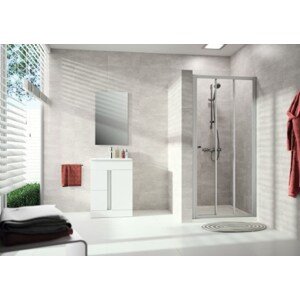 CONCEPT 100 NEW sprchové dveře 80x190 cm, posuvné, stříbrná pololesklá/čiré sklo