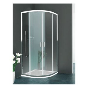 Kout sprchový 1/4kruh 900x900x1900 mm, R550, profil brillant, výplň transparent, AFRODITA