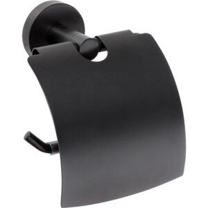 BEMETA DARK držák toaletního papíru s krytem, nástěnný, černá
