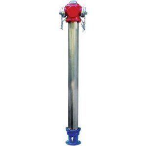 AVK VOD-KA PREMIUM hydrant DN80 nadzemní, H=1250mm, tuhý, jednoduše jištěný, 2xB, nerez/litina