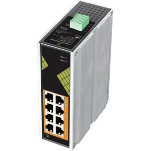Switch Conexpro GNT-IG1008GP-DC průmyslový na DIN lištu, 8x GLAN s PoE