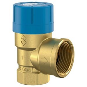 FLAMCO PRESCOR B pojistný ventil 1/2"x1/2", 6bar, 75kW, závitový, voda, mosaz