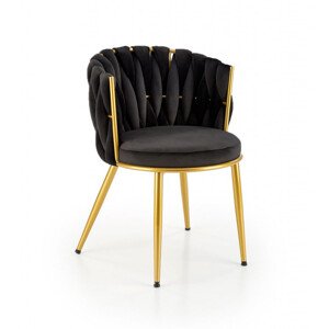 K517 židle černá / zlatá