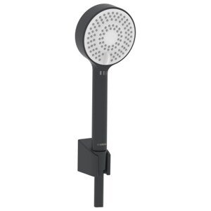 HANSA BASICJET sprchová souprava 3-dílná, ruční sprcha pr. 95 mm, 3 proudy, hadice, držák, Eco, matná černá
