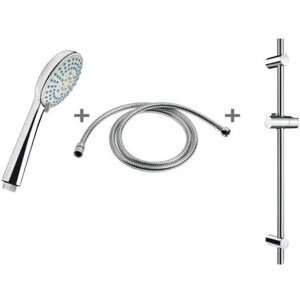 JIKA RIO sprchová souprava 3-dílná, ruční sprcha pr. 102 mm, 3 proudy, tyč, hadice, chrom/nerez