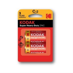 Baterie Kodak monočlánek C Heavy Duty zinko-chloridová 2 ks, blistr