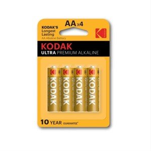 Baterie Kodak AA ULTRA PREMIUM alkalická 4 ks, blistr
