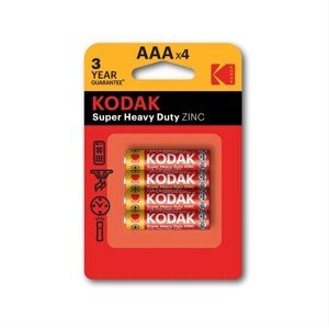Baterie Kodak AAA Heavy Duty zinko-chloridová 4 ks, blistr
