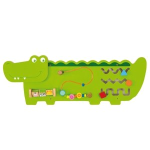 Interaktivní dřevěná nástěnná hra "Krokodýlí dobrodružství"