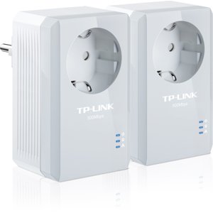 Powerline ethernet TP-Link TL-PA4010P KIT nano adaptér (600 Mbps), průch. zásuvka