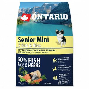 Krmivo Ontario Senior Mini Fish & Rice 2,25kg