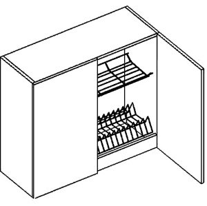 W80SU h. skříňka s odkapávačem PREMIUM de LUX hruška
