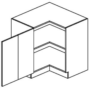 DRPL d. skříňka rohová PREMIUM 80x80 cm hruška