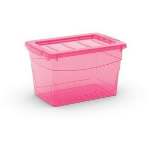KIS Plastový úložný box Omnibox S Růžový 16 L