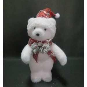 Medvídek, vánoční dekorace z polystyrenu TA5020