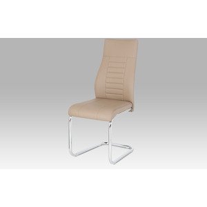 Jídelní židle, koženka cappuccino / chrom HC-955 CAP