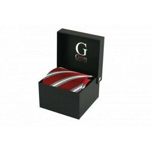 Giori Milano RS0804 hedvábná kravata červeno-bílá