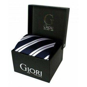 Giori Milano RS0805 hedvábná kravata modro-bílá