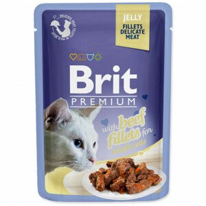 Kapsička Brit Premium Cat Delicate hovězí, filety v želé 85g