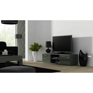 TV stolek Soho, 140 cm, šedá / šedá lesk