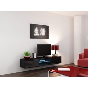 Korpus TV stolku Vigo glass 180 cm, černá