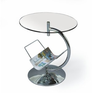 Konferenční stůl Alma - bezbarvé sklo