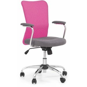 Kancelářská židle Andy, šedá / růžová