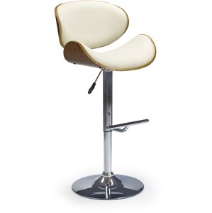 Barová židle H44, ořech / krémová