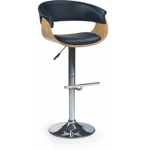 Barová židle H45, světlý dub / černá