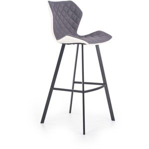 Barová židle H-83, bílá / šedá