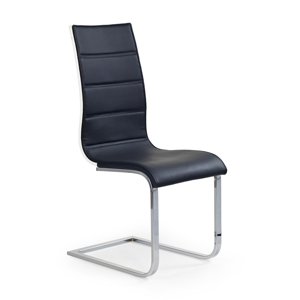 Kovová židle K104, černá / bílá