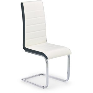 Kovová židle K132, bílá / černá