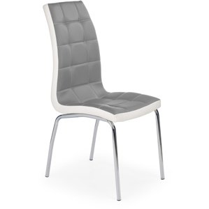 Jídelní židle K186, šedá / bílá
