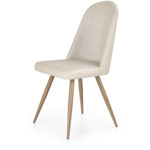 Jídelní židle K214, krémová / dub medový
