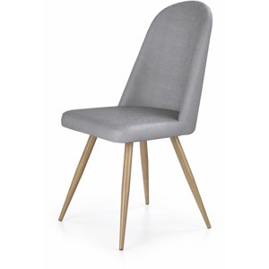 Jídelní židle K214, šedá / dub medový