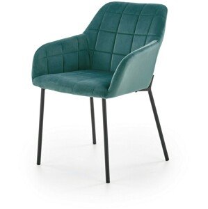 Jídelní židle K305, tmavě zelená