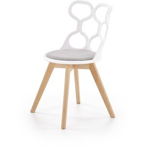 Jídelní židle K308, bílá / šedá