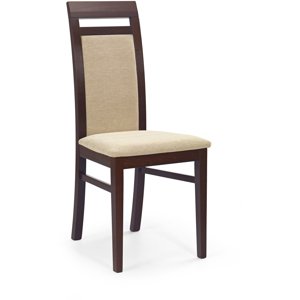 Dřevěná židle Albert, ořech / béžová