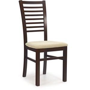 Dřevěná židle Gerard 6, ořech / béžová